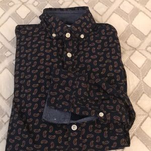 Express Long Sleeve Paisley Soft Wash Shirt